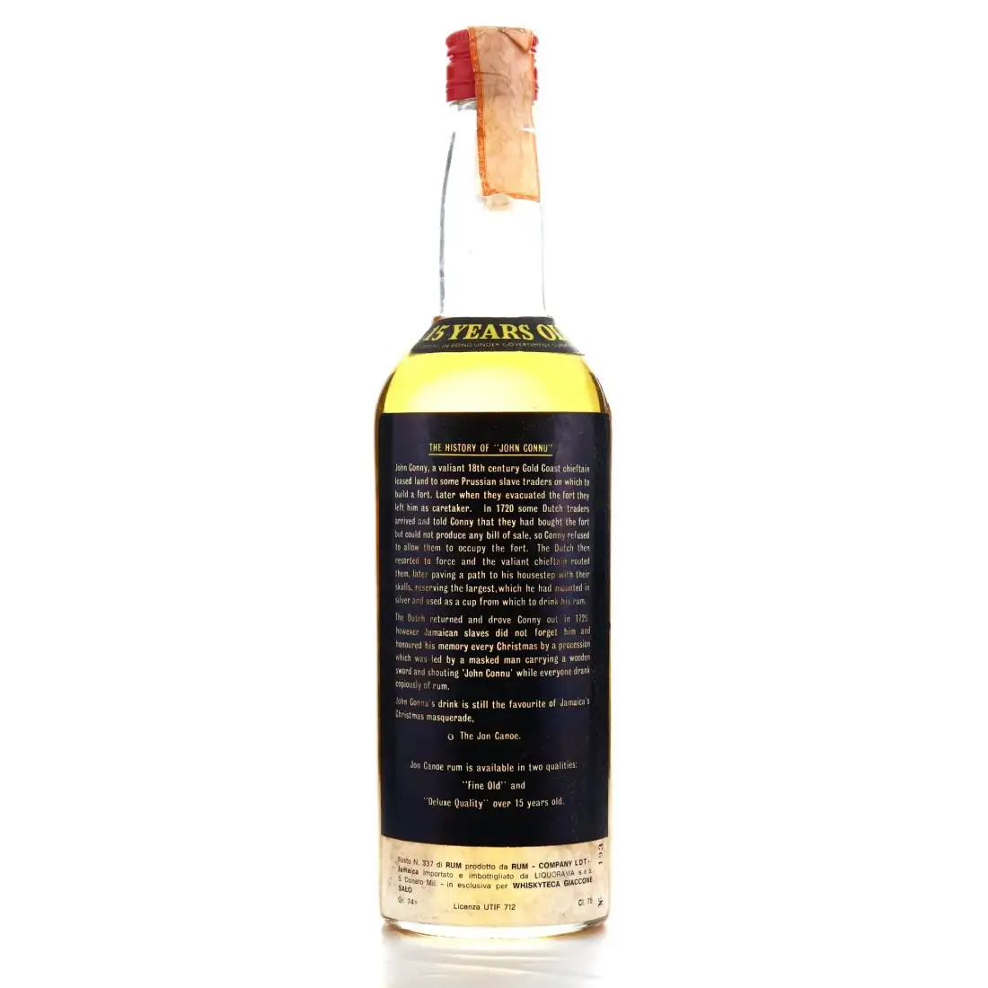 Jon Canoe Deluxe Quality Rum (Whiskyteca Giaccone)