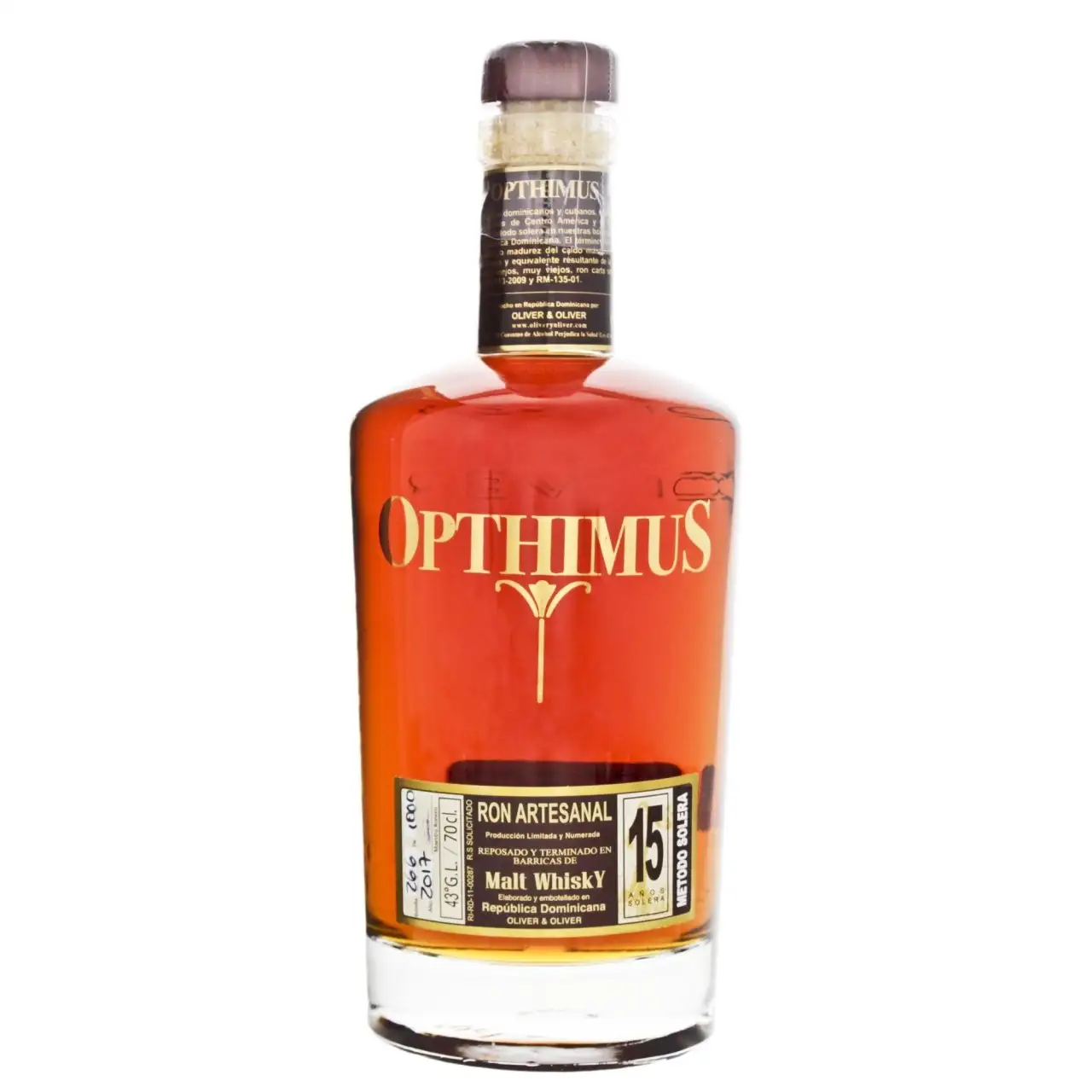 Oliver & Oliver Opthimus 15 Años Malt Whisky Finish 2018