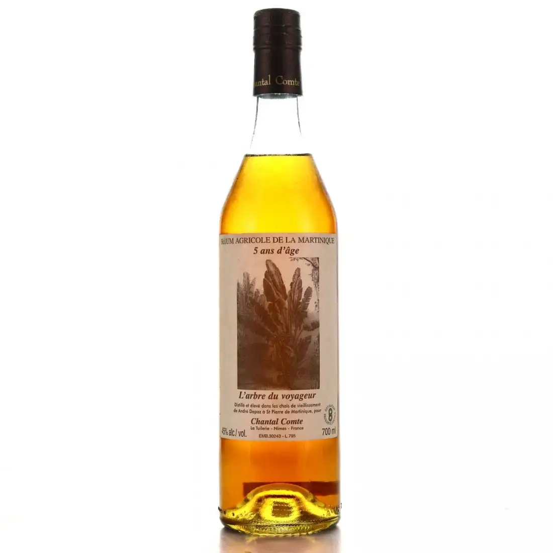 Rhum Chantal Comte Depaz L‘Arbre Du Voyageur 5 ans