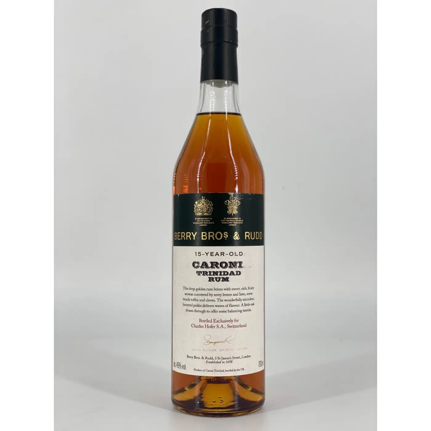 Berry Bros & Rudd Caroni Trinidad Rum Charles Hofer S.A.