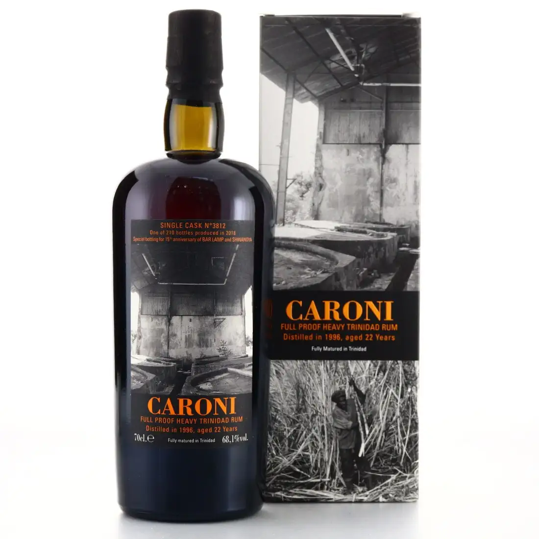 Velier Caroni Special bottling for 15th Anniversary of Bar Lamp & Shinanoya 1996