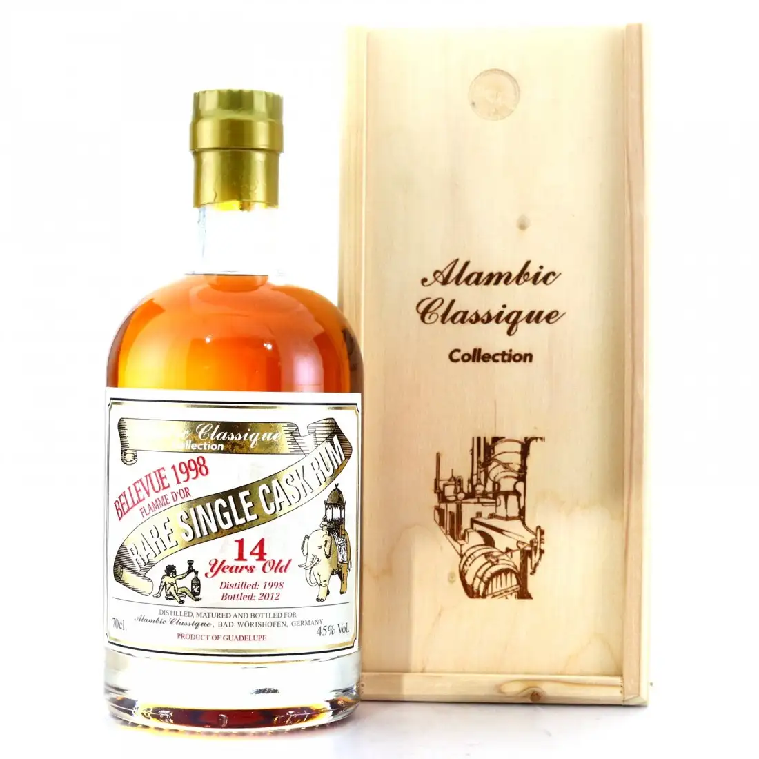 Alambic Bellevue Rare Single Cask Rum Flamme d‘or 1998