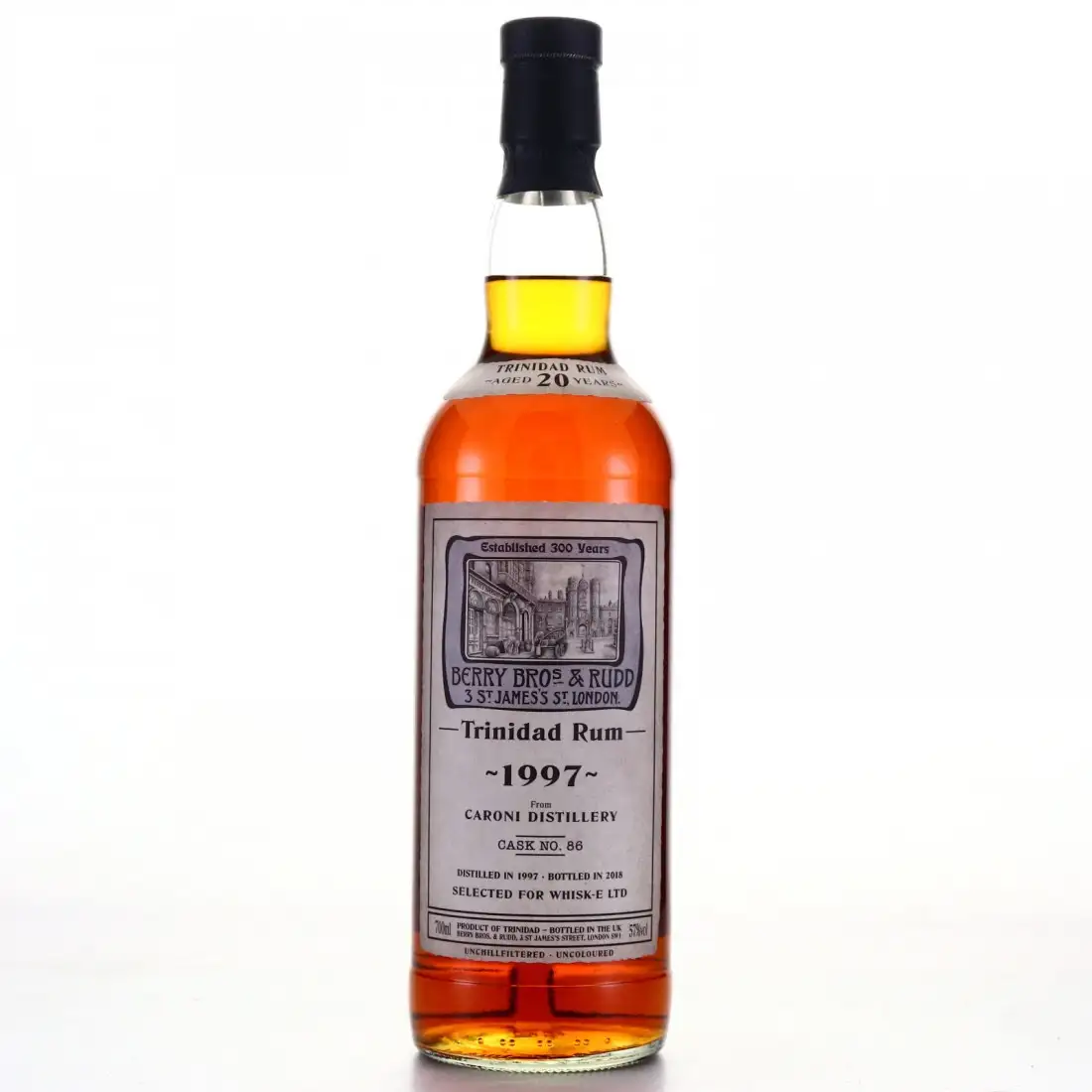 Berry Bros & Rudd Caroni Trinidad Rum (Selected for Whisky-E LTD) 1997