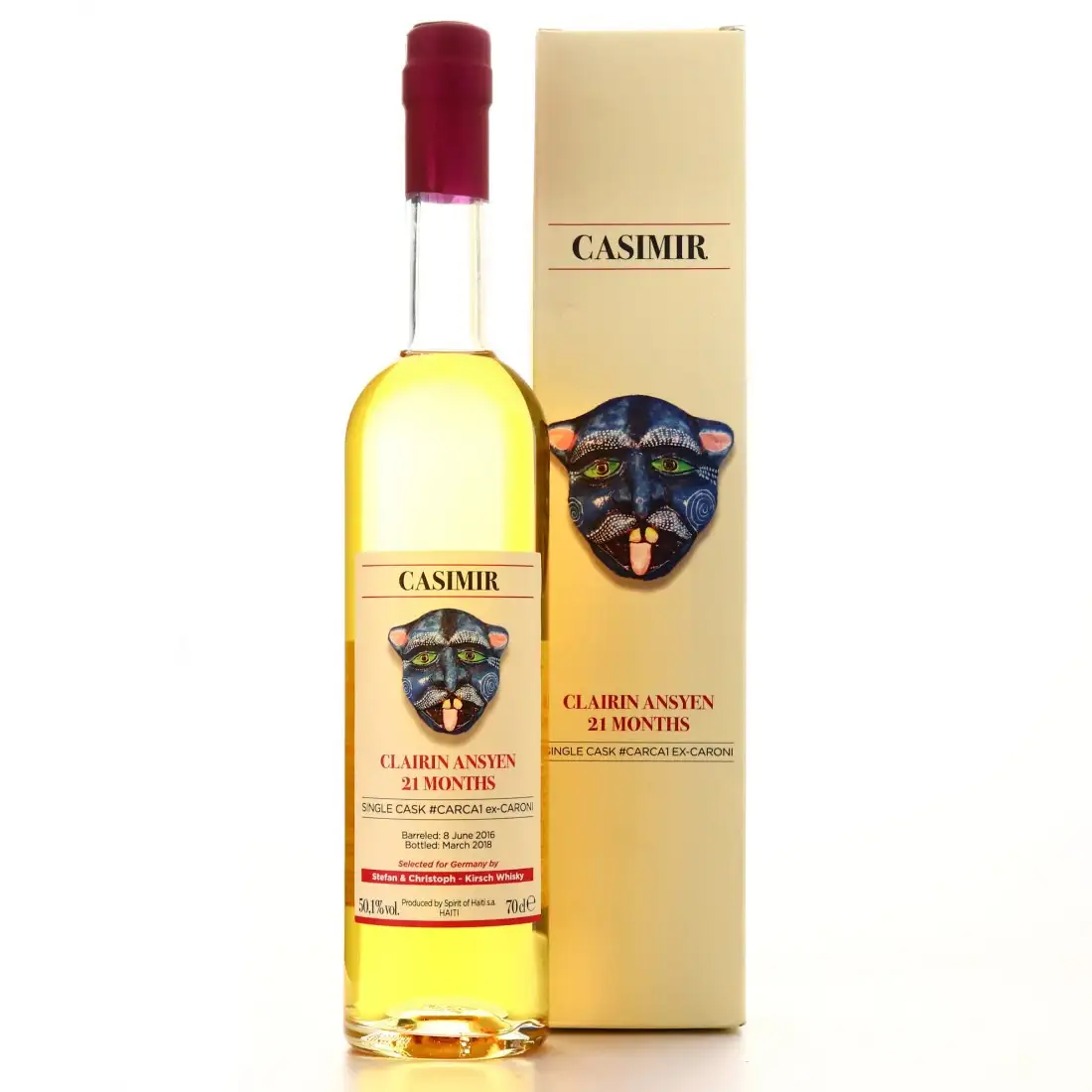 Velier Casimir Clairin Ansyen 21 mois #CARCA1 (Kirsch Whisky) 2016