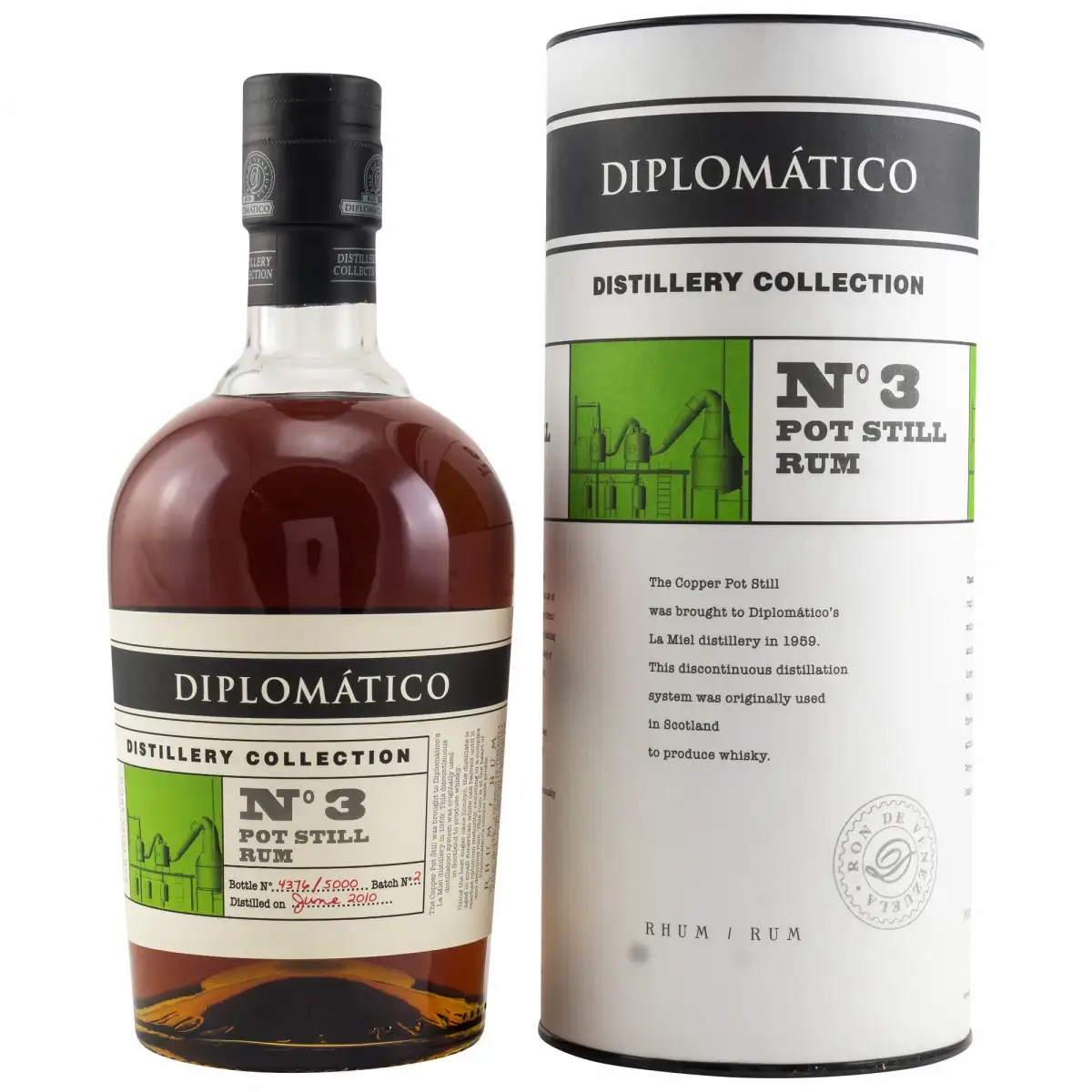 Diplomático No. 3 Pot Still Rum 2010