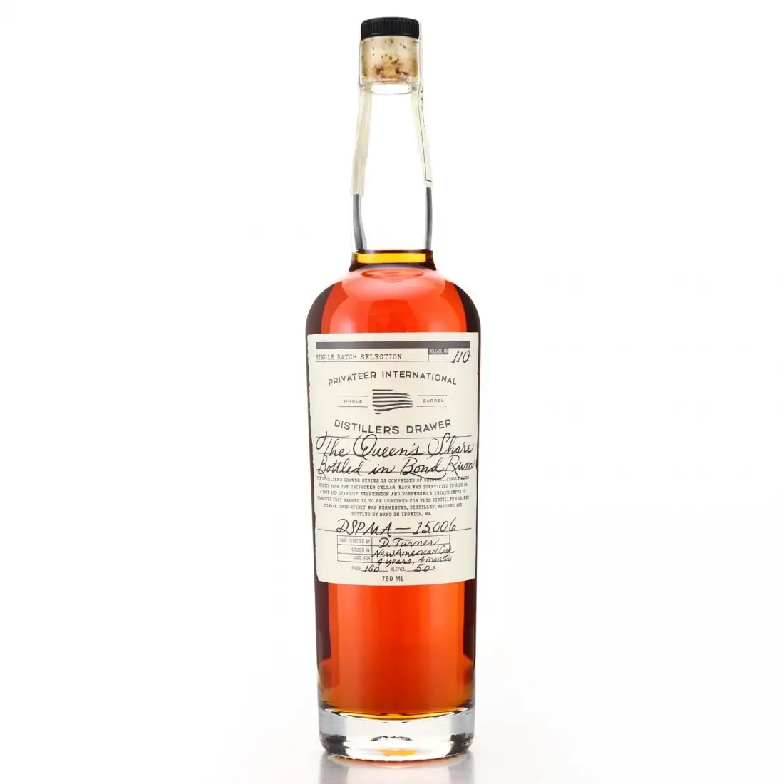 Privateer Distiller's Drawer #110 Queen's Share Bottled in Bond