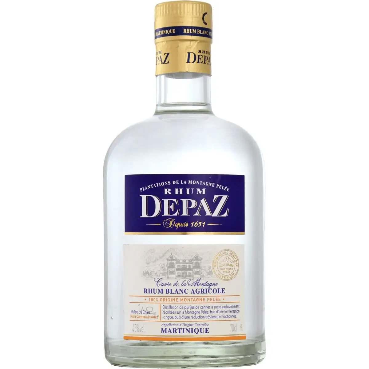 Depaz Cuvée de la Montagne - Rhum Blanc Agricole