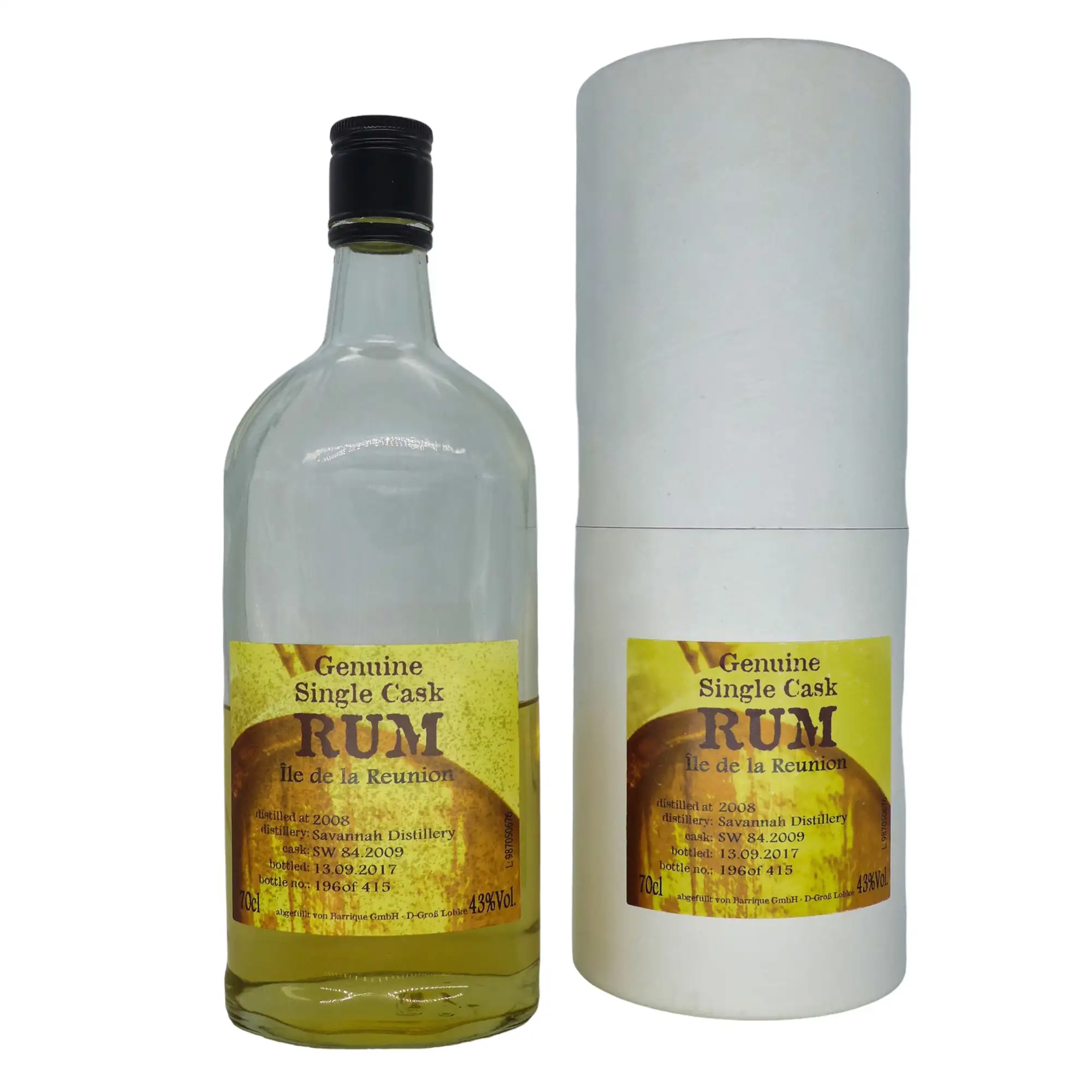 Barrique Savanna Genuine Single Cask Rum ile de la Reunion 2008