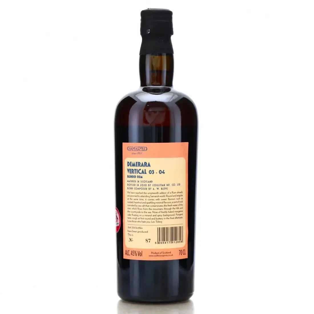 Samaroli DDL Demerara Vertical 03-04 (2020) 70cl bottle — view 2