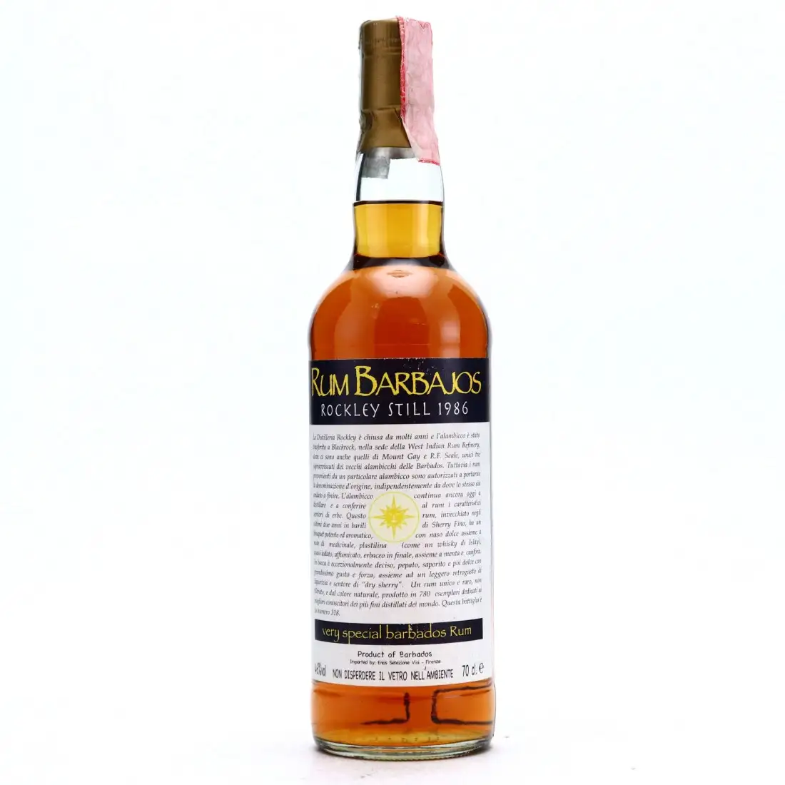 Enos Selezione Rockley Very Special Barbados Rum 1986